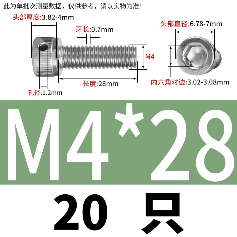 DIN912 Stainless Steel Lead Seal Screw Hex Head Side Hole Anti-Dislodge Fastener