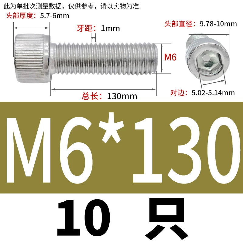 DIN912 M6-M30 Hex Socket Screw | 304 Stainless Steel Cylinder Cup Head Knurled Machine Screw