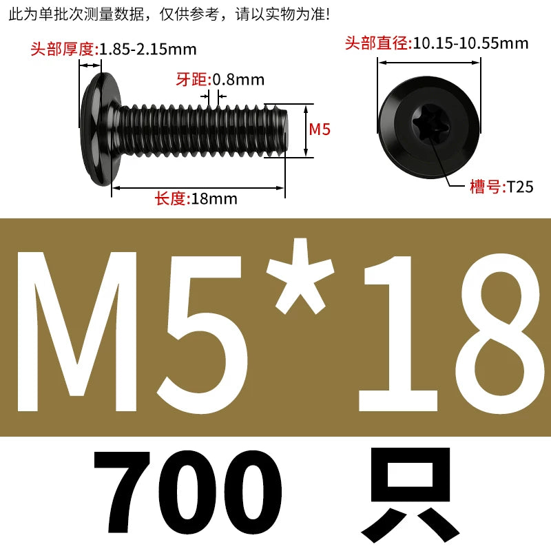 Black Torx Flat Head Furniture Screws & Sleeved Nut Set | 304 Stainless Steel | M3 M4 M5 M6 M8