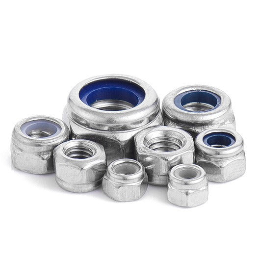 M3 M4 M5 M6 Galvanized Iron Nylon Insert Hex Lock Nuts Anti-Loose Self-Locking Nuts for Machinery & Furniture