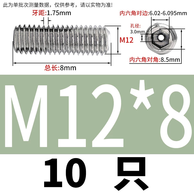 DIN913 Hex Socket Set Screw 304/316 Hollow Perforated Vacuum Exhaust Screw