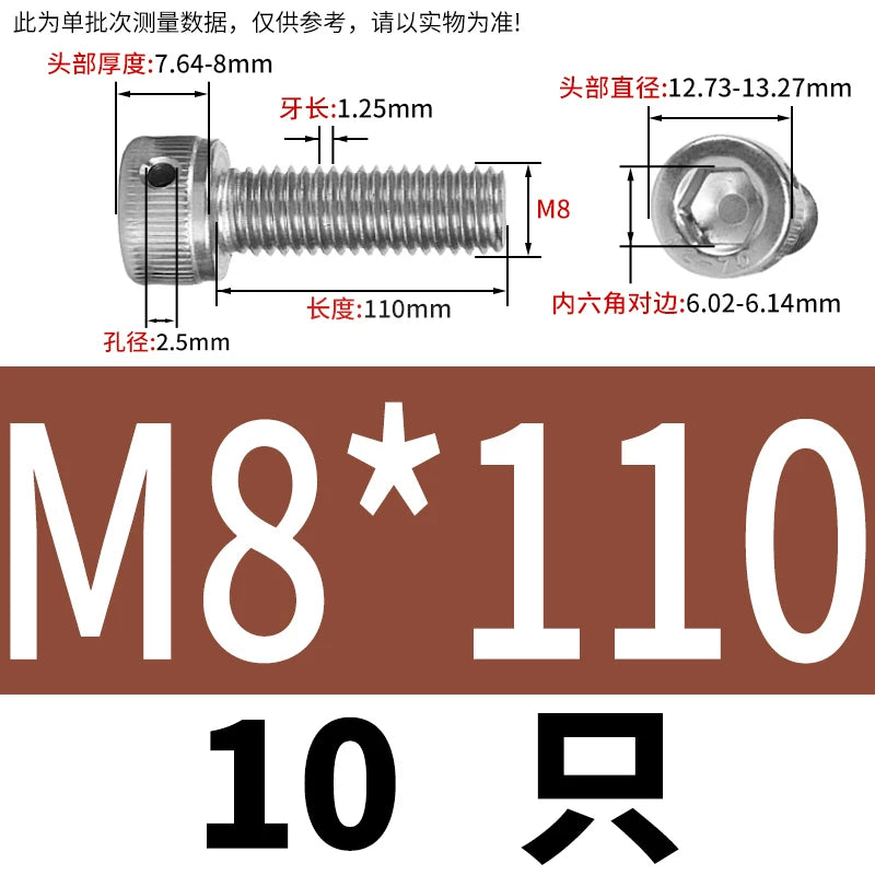 DIN912 Stainless Steel Lead Seal Screw Hex Head Side Hole Anti-Dislodge Fastener