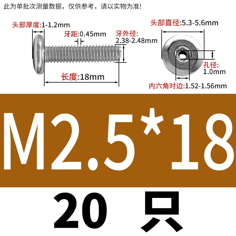 Thin Head Hex Socket Hollow Screws with Chamfered Edge, 304 Stainless Steel Vented Bolts