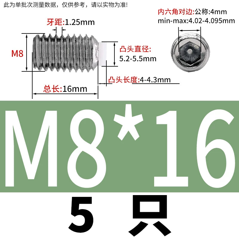 POM/Nylon Rubber Head Plunger 304 Stainless Steel Buffer Stop Screw M2-M10