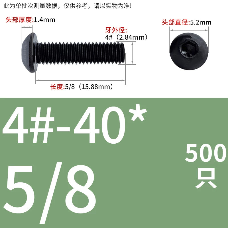 10.9 Grade UNC/UNF/BSW Screw Round Mushroom Cup Head Hex Machine Screw