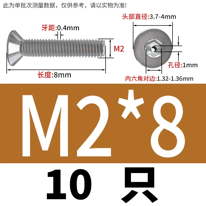 M2-M16 304/316 Stainless Steel Screw Countersunk Hex Hollow Exhaust Vacuum Through-Hole Bolt