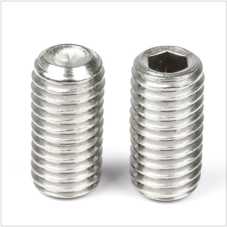M6/M8/M10/M12 304 Stainless Steel Concave End Hexagon Set Screws headless stop payment top thread  machine rice screw for Machinery & Equipment
