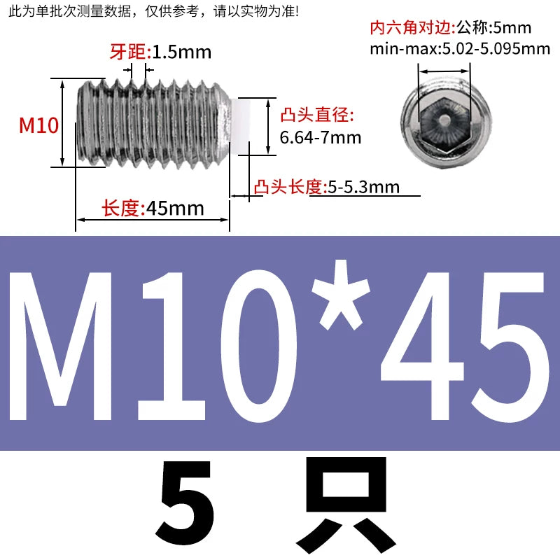 POM/Nylon Rubber Head Plunger 304 Stainless Steel Buffer Stop Screw M2-M10