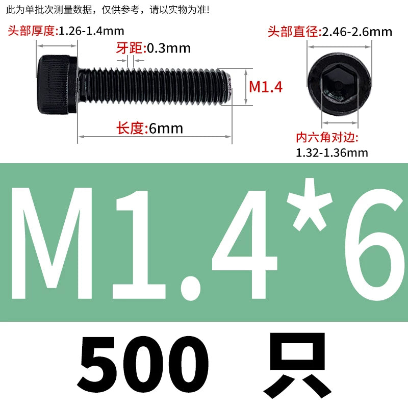 DIN912 Black Dacromet Screw 304 Stainless Steel  M1.4-M10 Cup Head Hex Cylinder Bolt