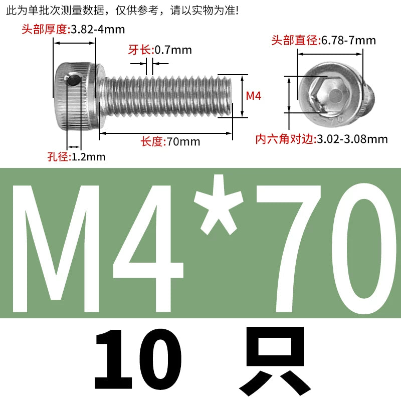 DIN912 Stainless Steel Lead Seal Screw Hex Head Side Hole Anti-Dislodge Fastener