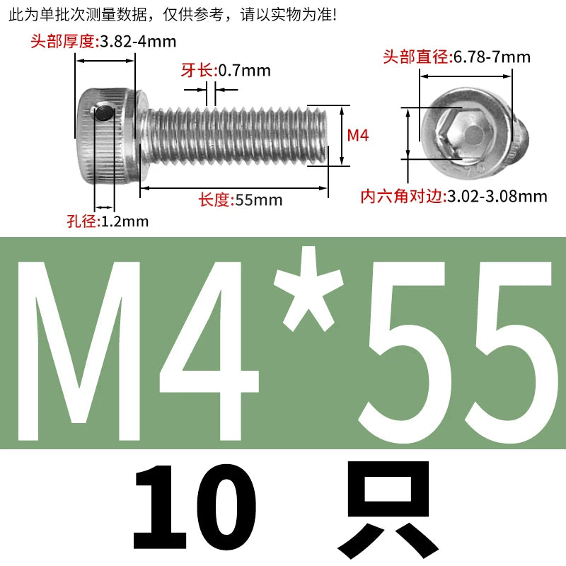 DIN912 Stainless Steel Lead Seal Screw Hex Head Side Hole Anti-Dislodge Fastener