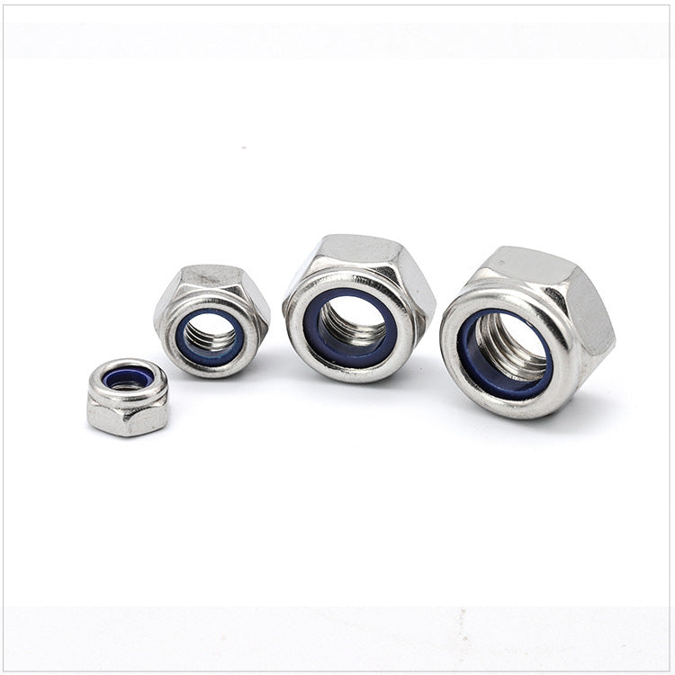 M4-M5-M8 304/201/Galvanized Nylon Lock Nuts Hex Self-Locking Stainless Steel Fasteners