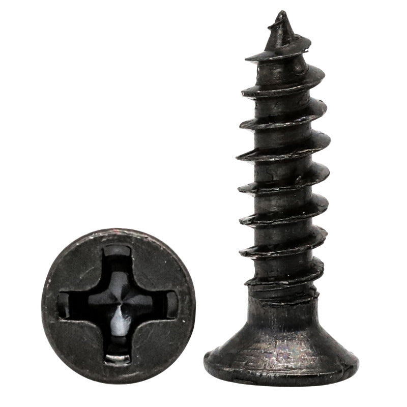 M2/M3/M4/M5 201 stainless steel countersunk cross self-tapping screw bulk flat head self-tapping screw black screw for Furniture & Electronic Assembly