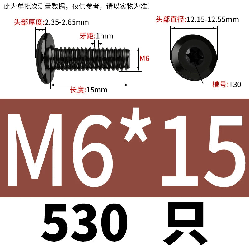 Black Torx Flat Head Furniture Screws & Sleeved Nut Set | 304 Stainless Steel | M3 M4 M5 M6 M8