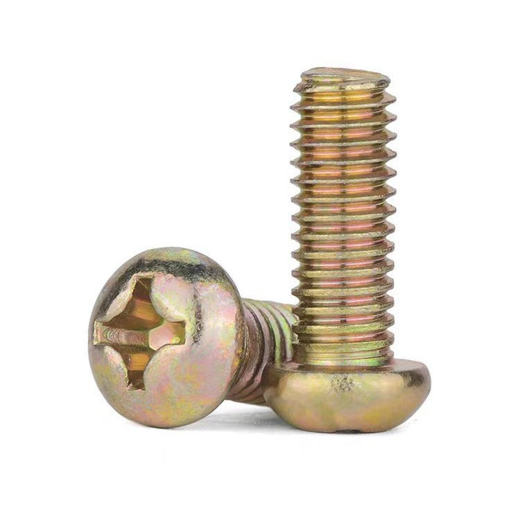 M3/M4/M5/M6/M8 PM color-plated zinc round head cross screw 6.8 grade semi-round head screw switch pan head screw for Furniture Assembly & Electrical Installation