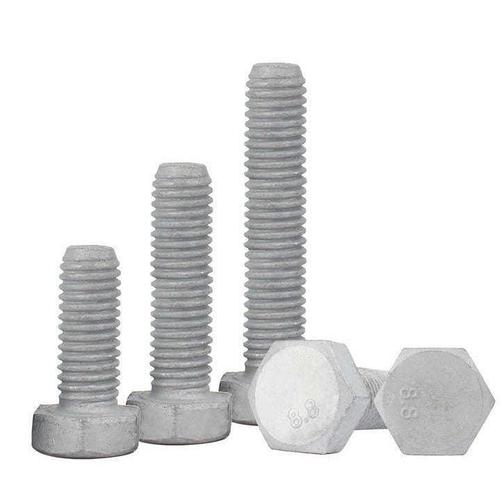 M10/M12/M14 8.8 grade hot dip galvanized outer hexagon screws iron bolt high strength screws hot dip galvanized screws for Construction Projects