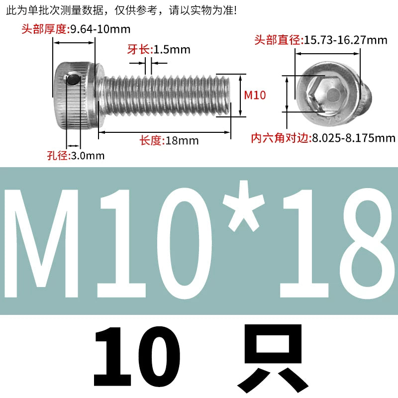 DIN912 Stainless Steel Lead Seal Screw Hex Head Side Hole Anti-Dislodge Fastener