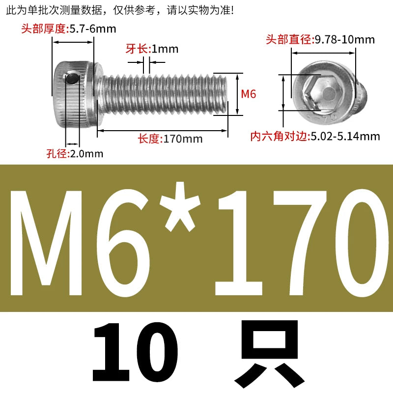DIN912 Stainless Steel Lead Seal Screw Hex Head Side Hole Anti-Dislodge Fastener