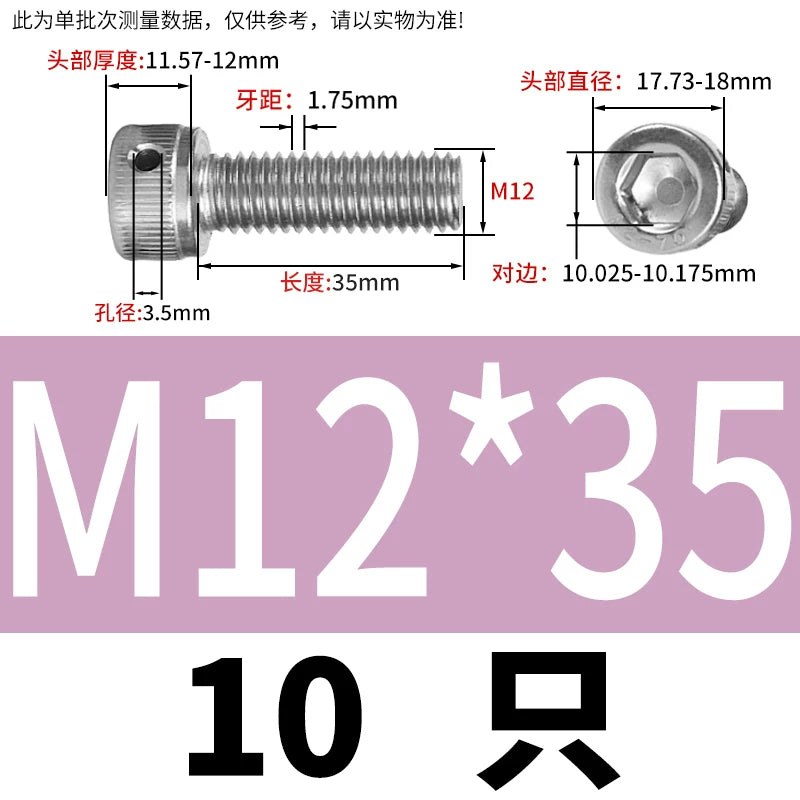 DIN912 Stainless Steel Lead Seal Screw Hex Head Side Hole Anti-Dislodge Fastener