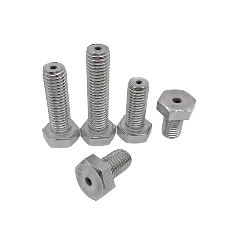 M3-M12 Hex Hollow Through Hole Screw | 304/316 Stainless Steel Exhaust Threaded Bolt