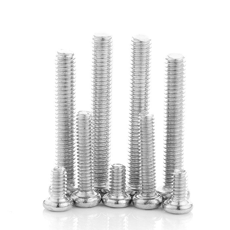 M1.7/M2/M3/M4  Galvanized plus hard cross round head screw cross groove pan head bolt machine tooth small screw for Electronic & Precision Equipment