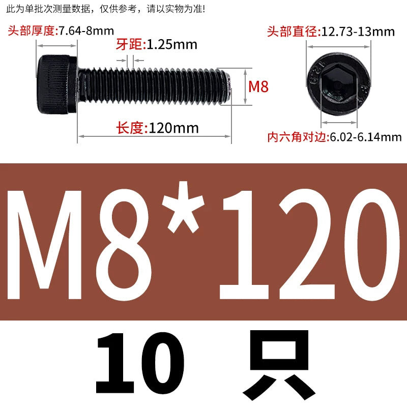 DIN912  M1.4-M16 Grade 12.9 Cup Head Hexagon Screw Full Thread Cylindrical Knurled Head Metric Screw
