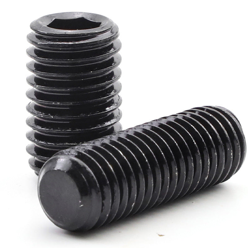 Grade 12.9 High Strength Hexagon Flat End Set Screws Black Headless Allen Socket Set Screws for Machinery and Equipment Fixing