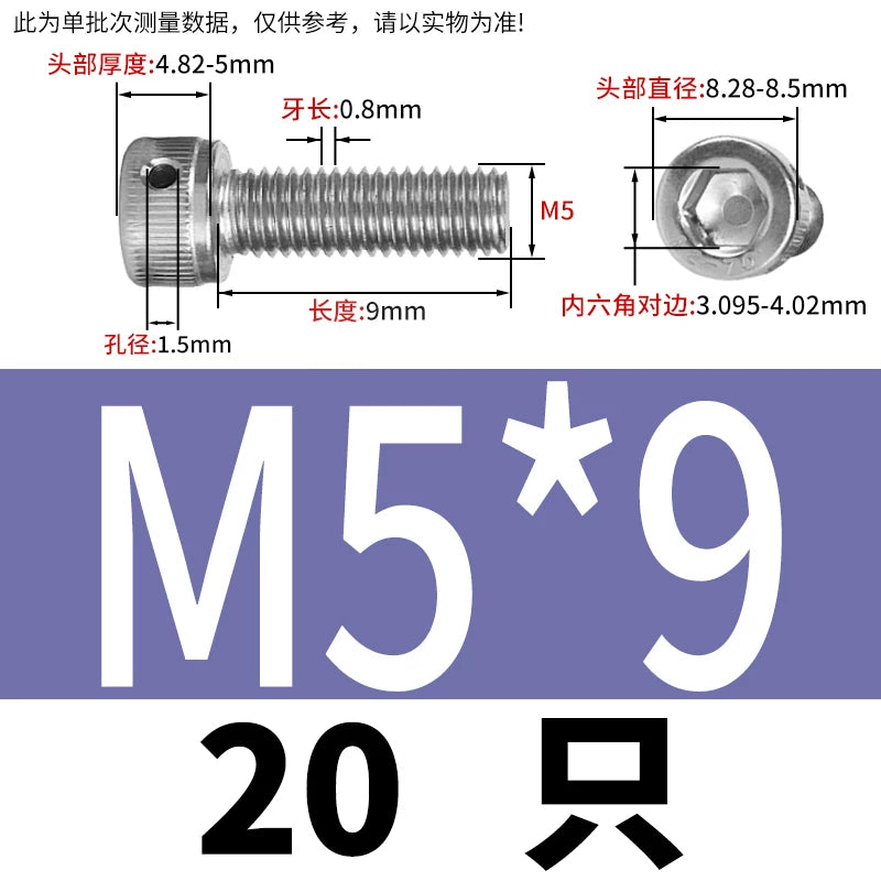 DIN912 Stainless Steel Lead Seal Screw Hex Head Side Hole Anti-Dislodge Fastener