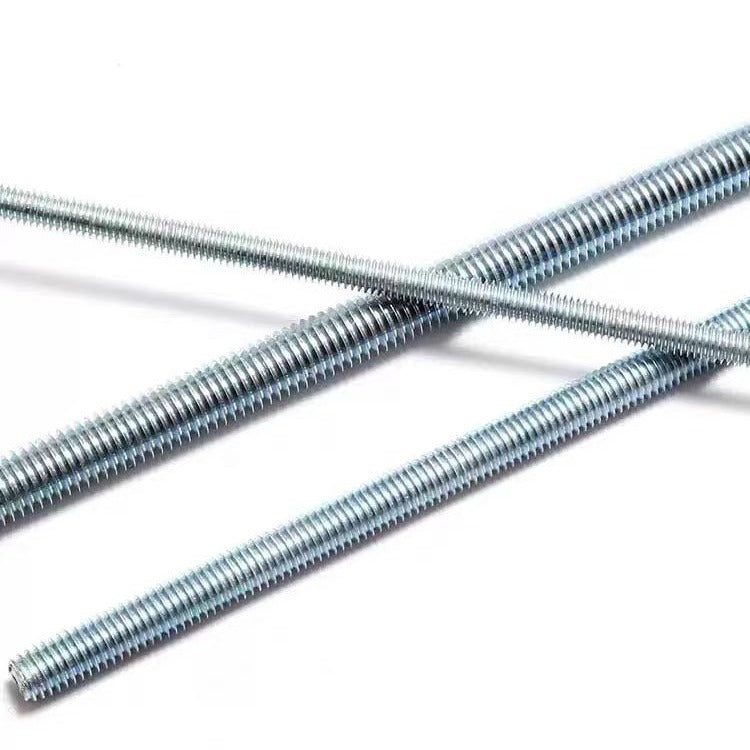 M8M10M12M16-M24  8.8 grade galvanized screw one meter tooth strip blue and white zinc full tooth screw full thread national standard for Construction & Industrial Fixing