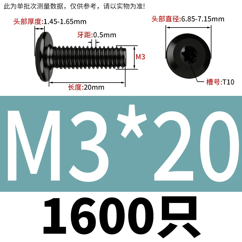 Black Torx Flat Head Furniture Screws & Sleeved Nut Set | 304 Stainless Steel | M3 M4 M5 M6 M8