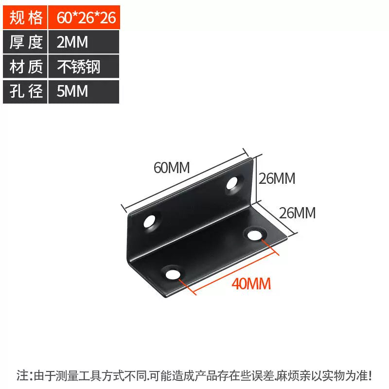 Stainless Steel 90 Degree Angle Bracket Thickened Triangular Support Frame Cabinet Reinforcement Accessory