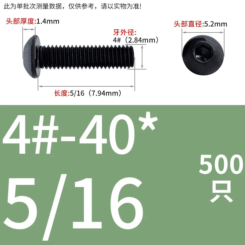 10.9 Grade UNC/UNF/BSW Screw Round Mushroom Cup Head Hex Machine Screw