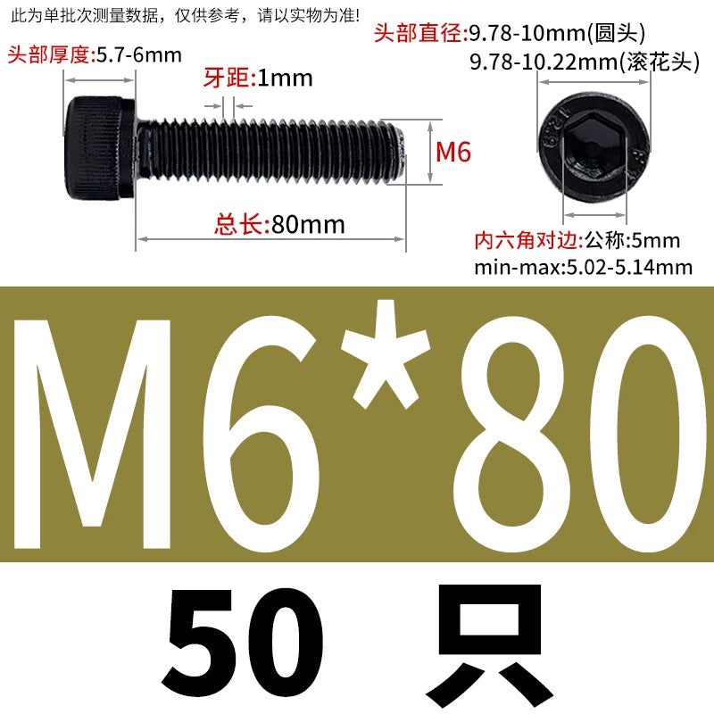 DIN912  M1.4-M16 Grade 12.9 Cup Head Hexagon Screw Full Thread Cylindrical Knurled Head Metric Screw