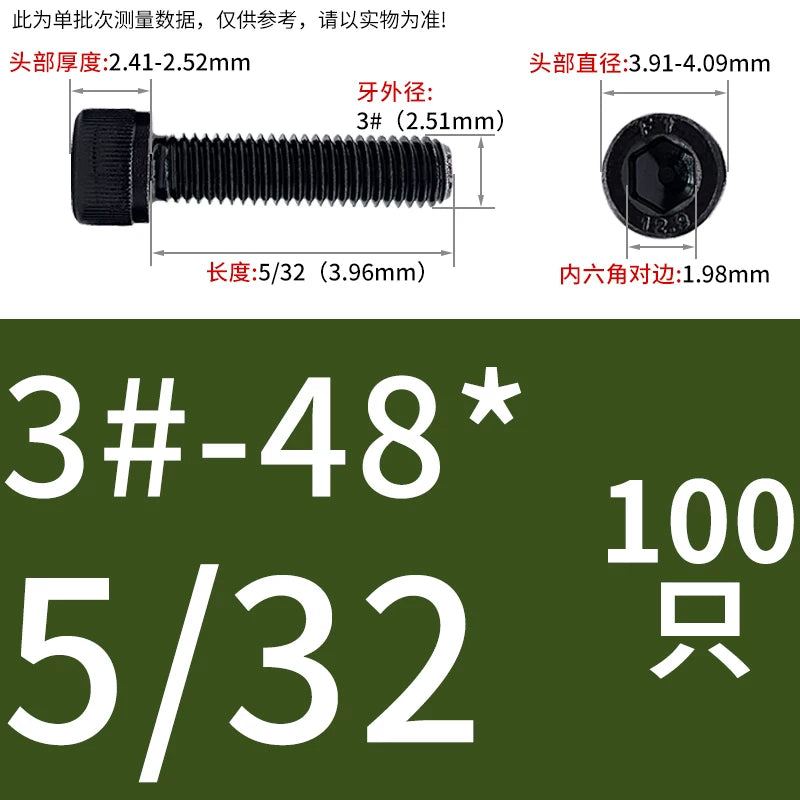 UNC/UNF Grade 12.9 Imperial Screw American Hexagon Cup Head Cylinder High Strength Fastener