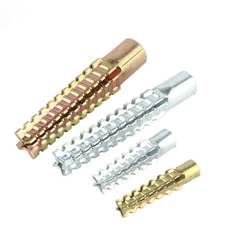 M5M6M8 Iron Serrated Gecko Expansion Screw Metal Expansion Pipe Nail Anti-loosening Cement Wall Lightweight Brick Expansion Pipe Nail  for Construction & Home Renovation