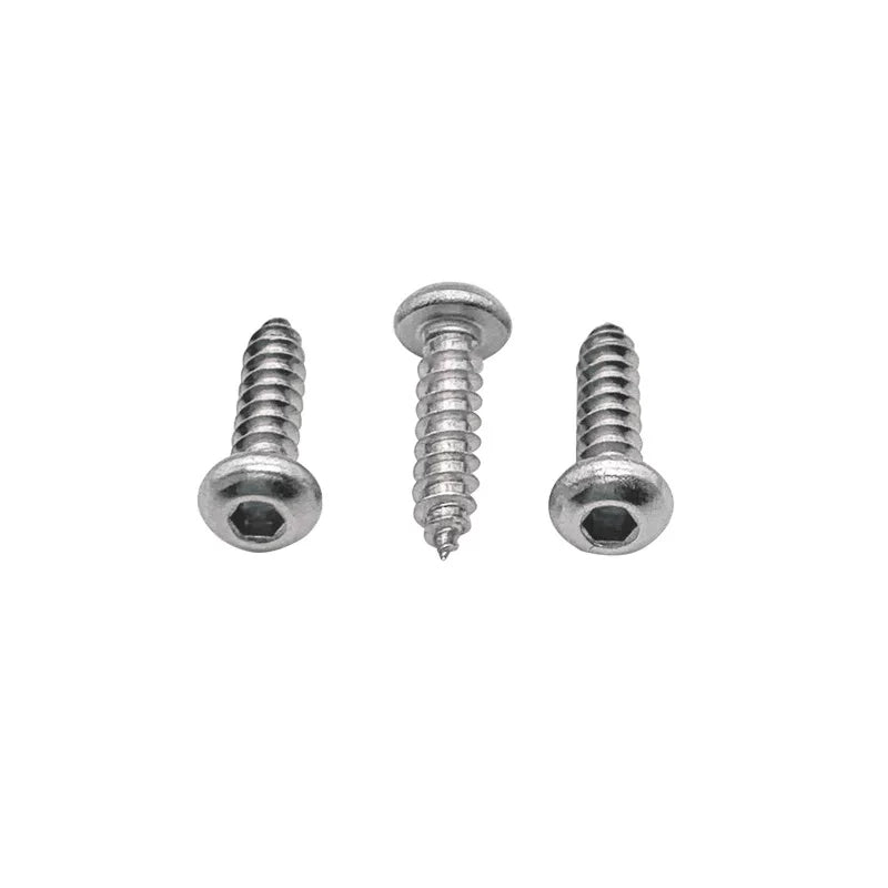 M3-M6 304 Stainless Steel Pan Head Self-Tapping Screw  Hex Socket Mushroom Head Wood Screw