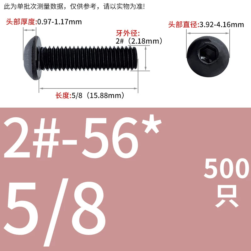10.9 Grade UNC/UNF/BSW Screw Round Mushroom Cup Head Hex Machine Screw