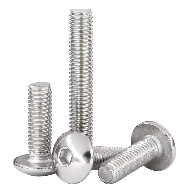 M2-M10 304 Stainless Steel  Screw  Large Flat Mushroom Head Internal Hex Umbrella Bolt