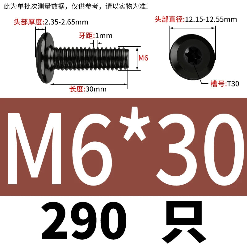 Black Torx Flat Head Furniture Screws & Sleeved Nut Set | 304 Stainless Steel | M3 M4 M5 M6 M8