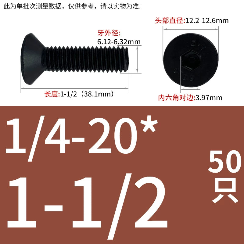 #2 #6 1/2 UNC/UNF/BSW Grade 10.9 Screw Imperial Countersunk Flat Cup Hexagon Precision Screw