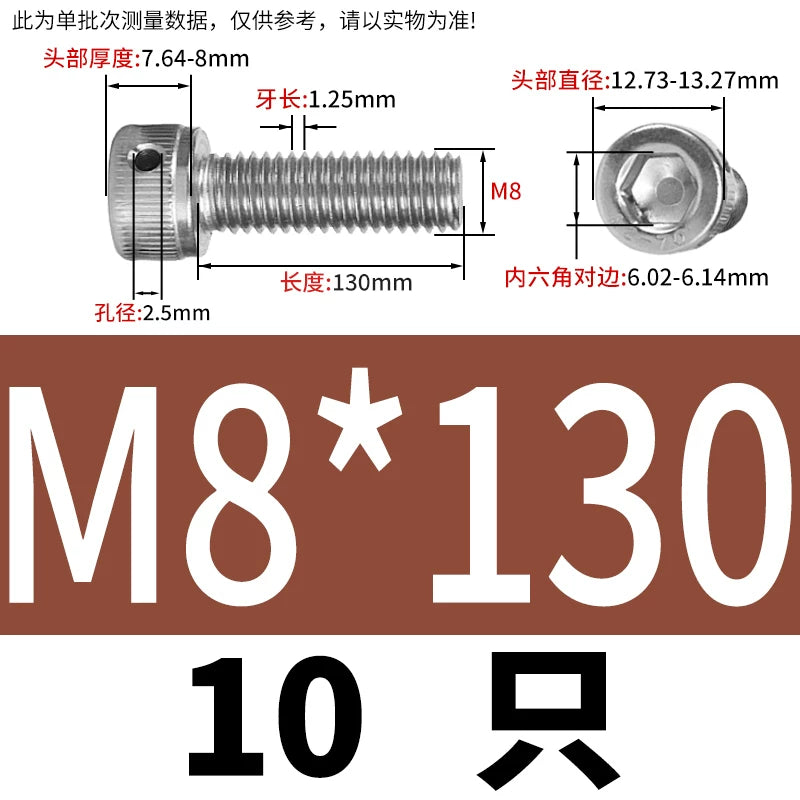 DIN912 Stainless Steel Lead Seal Screw Hex Head Side Hole Anti-Dislodge Fastener
