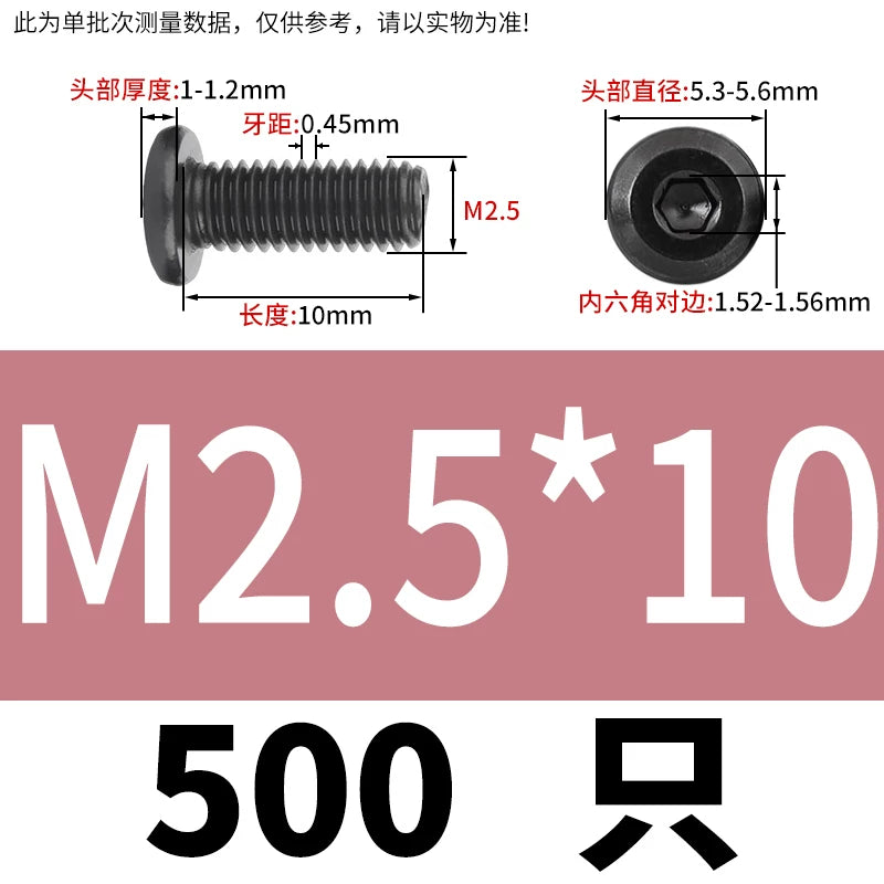 M2-M12 Black 304 Stainless Steel Hex Socket Screw Chamfered Large Flat Head Furniture Pair Lock Fastener