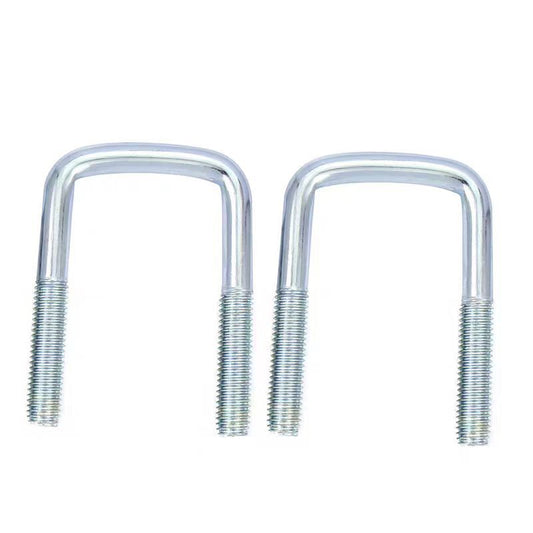 M6/M8/M10 Galvanized U-bolt Square card Right angle screw Bolt U-shaped square card pipe card fixed buckle pipe clamp  for Secure Tube Fixing & Installation