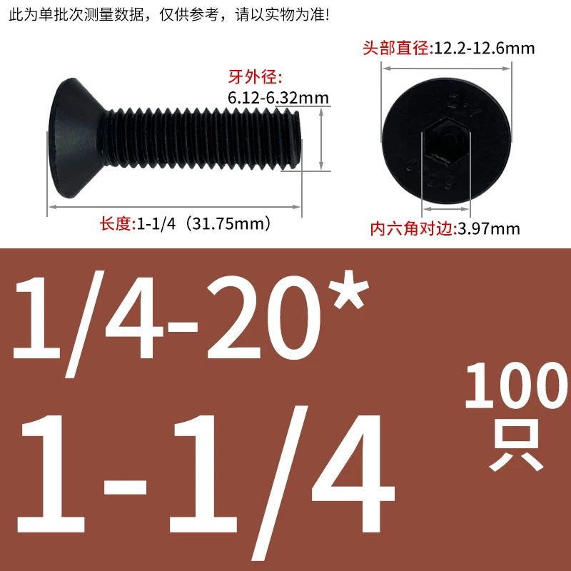 #2 #6 1/2 UNC/UNF/BSW Grade 10.9 Screw Imperial Countersunk Flat Cup Hexagon Precision Screw