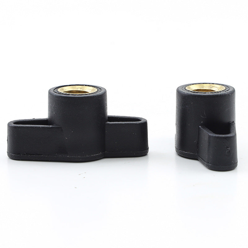 M5/M6/M8  4.8 grade black Z-shaped blind hole nut spot wholesale plastic hand screw rubber head nut for Industrial Equipment & Household Installation