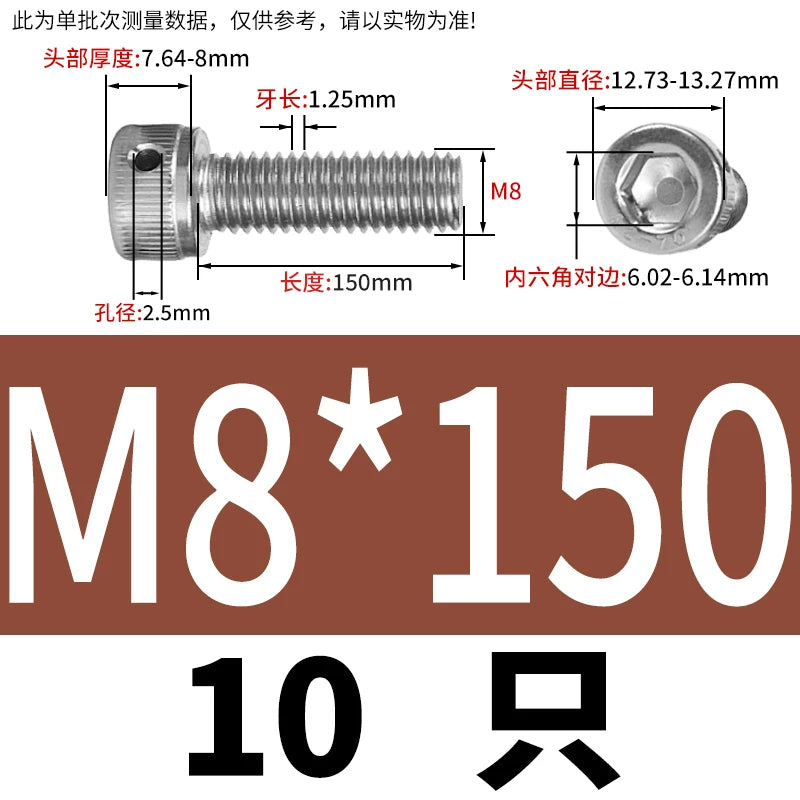 DIN912 Stainless Steel Lead Seal Screw Hex Head Side Hole Anti-Dislodge Fastener