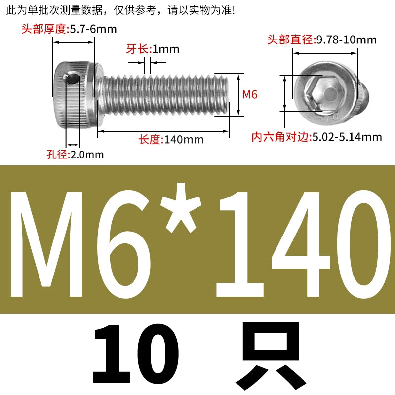 DIN912 Stainless Steel Lead Seal Screw Hex Head Side Hole Anti-Dislodge Fastener