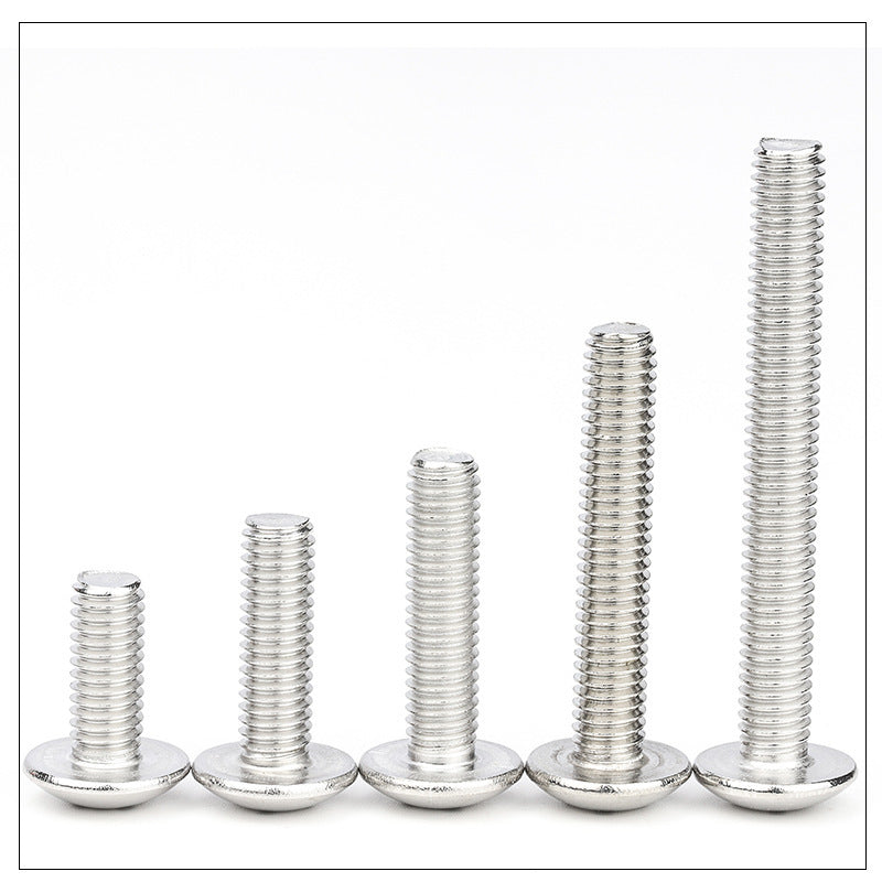 M2-M6 Nickel-Plated Cross Groove Screws Assortment Large Flat Head/Round Umbrella Head/Mushroom Head Machine Screws & Bolts for Furniture Assembly/Electronic Device Repair/Woodworking/Cabinet Installation