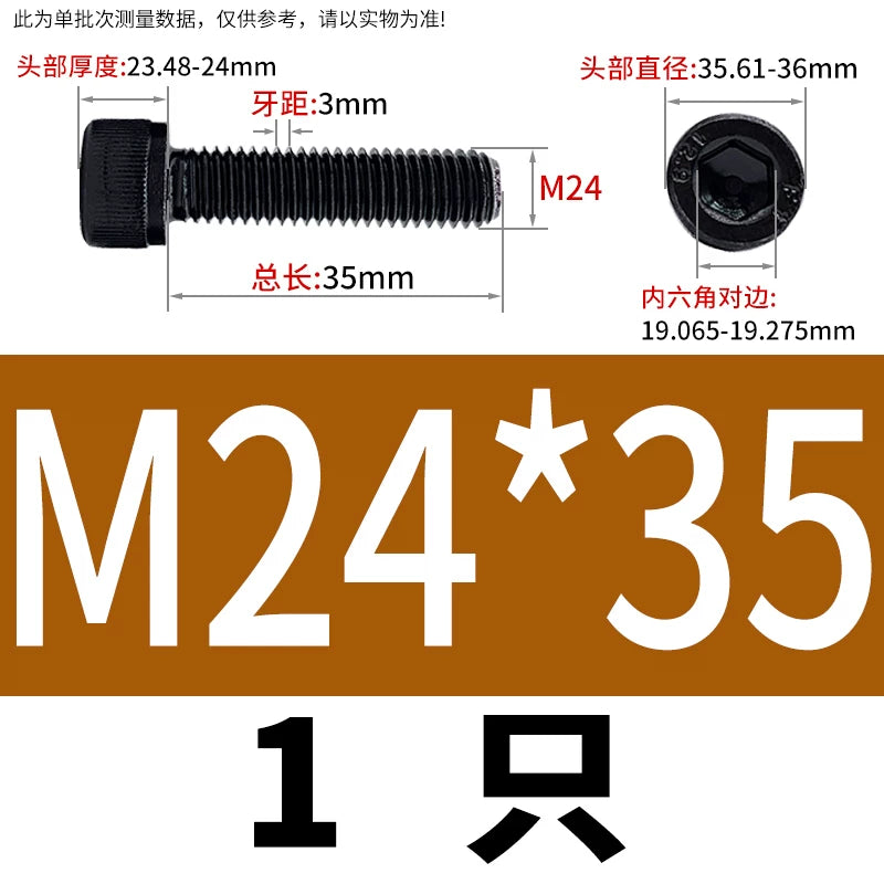 DIN912  M18-M27 Grade 12.9 Machine Screw M18-M27 Knurled Cup Head Hex Socket Full Thread Alloy Steel Fastener