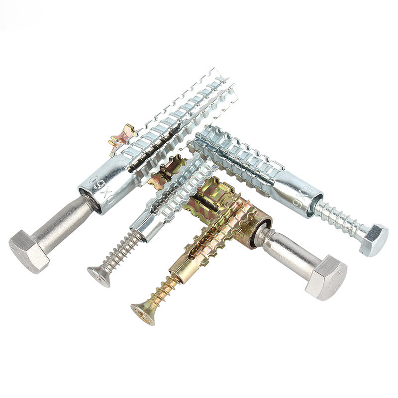 M5M6M8 Iron Serrated Gecko Expansion Screw Metal Expansion Pipe Nail Anti-loosening Cement Wall Lightweight Brick Expansion Pipe Nail  for Construction & Home Renovation